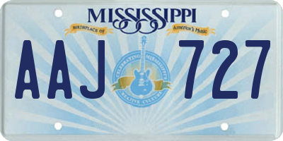 MS license plate AAJ727