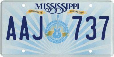 MS license plate AAJ737