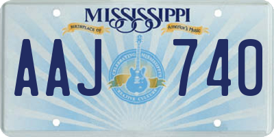 MS license plate AAJ740