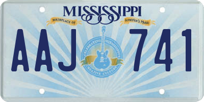 MS license plate AAJ741