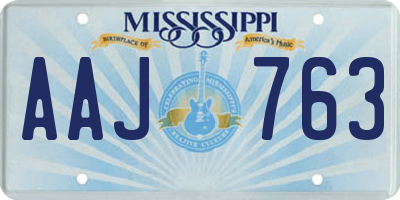 MS license plate AAJ763
