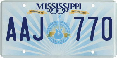 MS license plate AAJ770