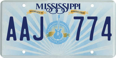 MS license plate AAJ774
