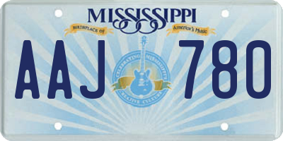 MS license plate AAJ780