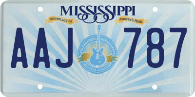 MS license plate AAJ787
