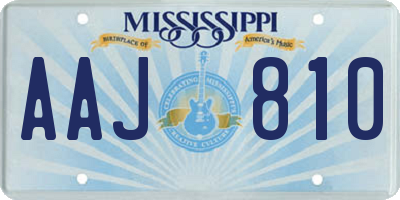 MS license plate AAJ810