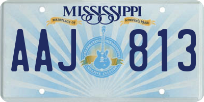 MS license plate AAJ813