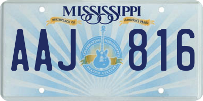 MS license plate AAJ816