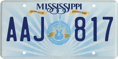 MS license plate AAJ817