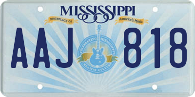 MS license plate AAJ818