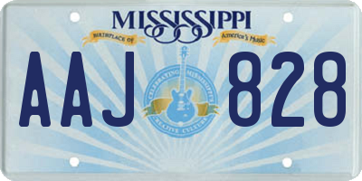 MS license plate AAJ828