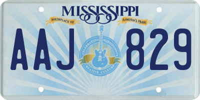 MS license plate AAJ829