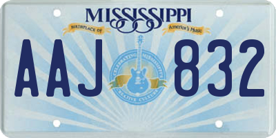 MS license plate AAJ832