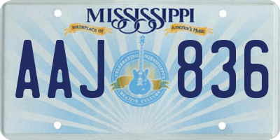 MS license plate AAJ836