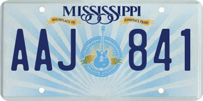 MS license plate AAJ841