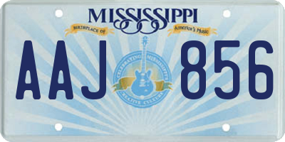 MS license plate AAJ856