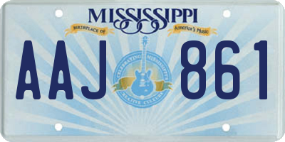 MS license plate AAJ861