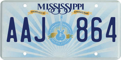 MS license plate AAJ864