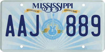 MS license plate AAJ889