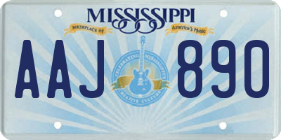 MS license plate AAJ890