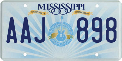 MS license plate AAJ898