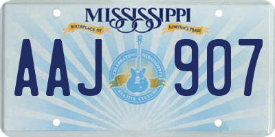 MS license plate AAJ907