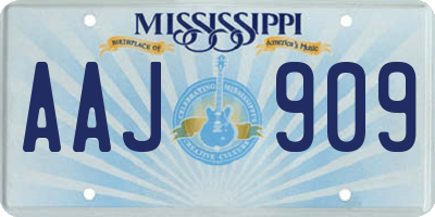 MS license plate AAJ909