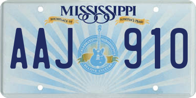 MS license plate AAJ910