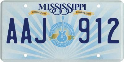 MS license plate AAJ912