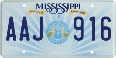 MS license plate AAJ916