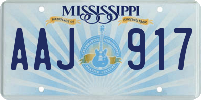 MS license plate AAJ917