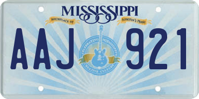 MS license plate AAJ921