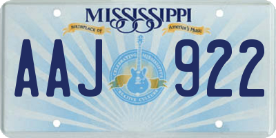MS license plate AAJ922