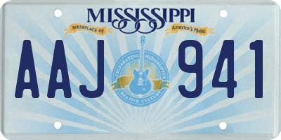 MS license plate AAJ941