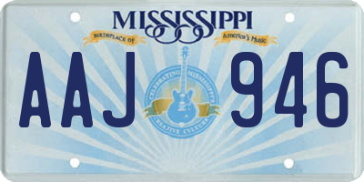 MS license plate AAJ946