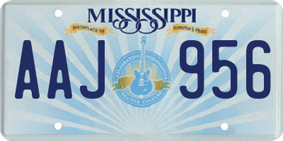 MS license plate AAJ956