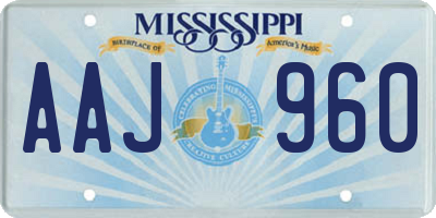 MS license plate AAJ960