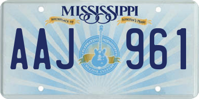 MS license plate AAJ961