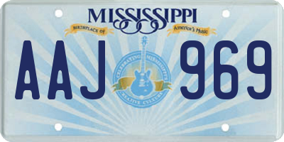MS license plate AAJ969