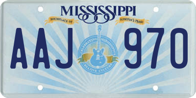 MS license plate AAJ970