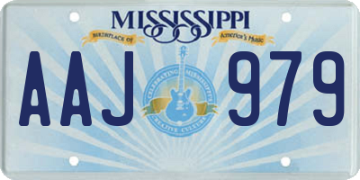MS license plate AAJ979