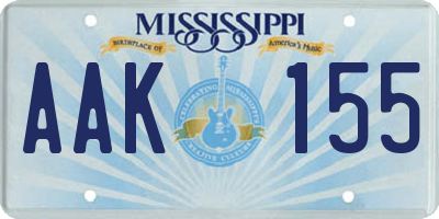 MS license plate AAK155