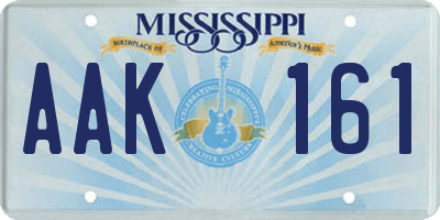 MS license plate AAK161