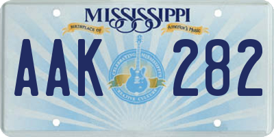 MS license plate AAK282