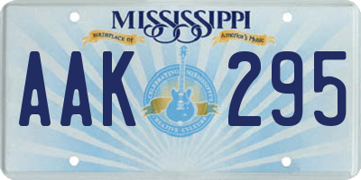 MS license plate AAK295