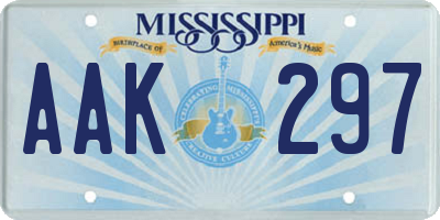 MS license plate AAK297