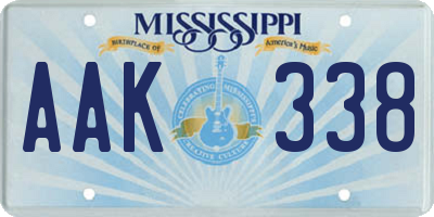 MS license plate AAK338