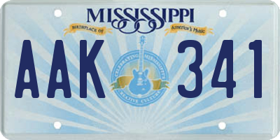 MS license plate AAK341