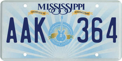 MS license plate AAK364