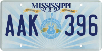 MS license plate AAK396